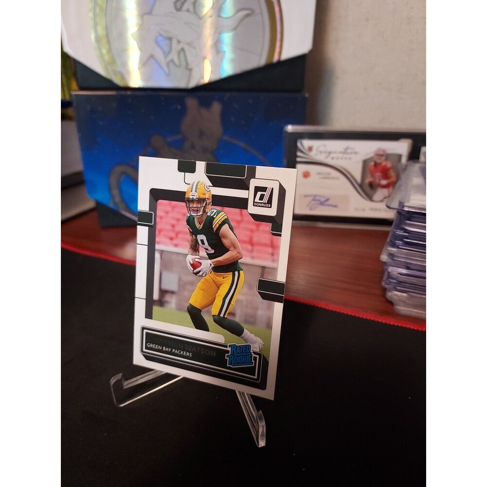 Christian Watson rookie card football